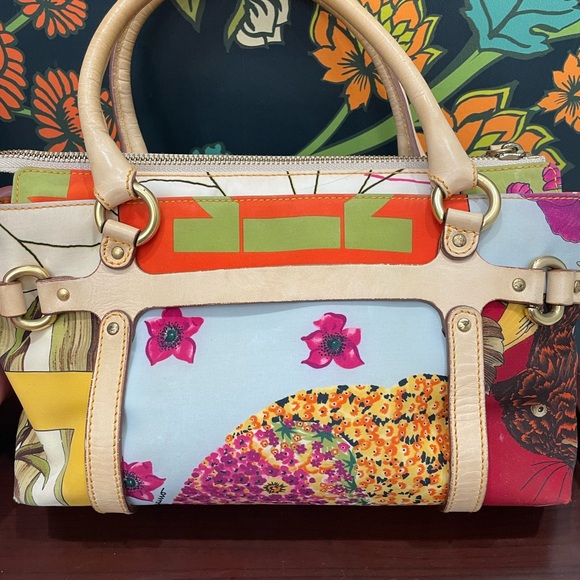 Salvatore Ferragamo Wildlife Floral Jaguar Satchel Bag – Made in Italy - Picture 7 of 11